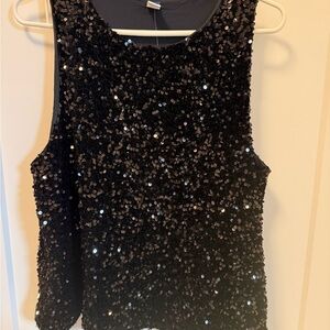Old Navy Black Sequin Tank Top BNWT large